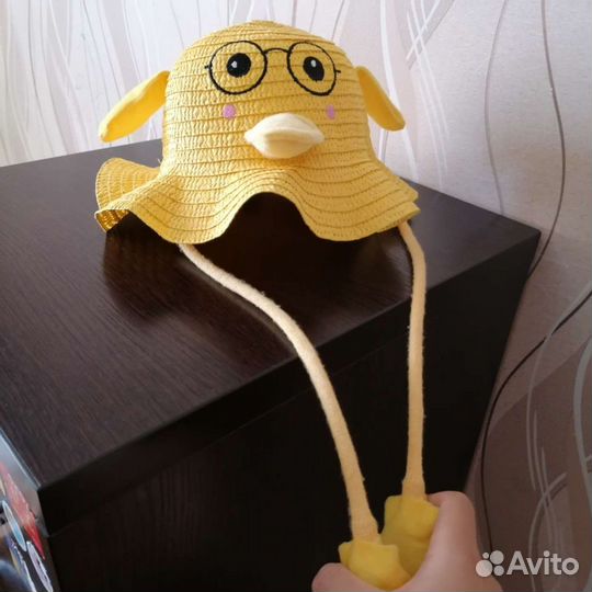 Шляпа детская Панамка с движущимися ушами