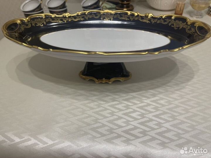 Фруктовница на ножке cobalt