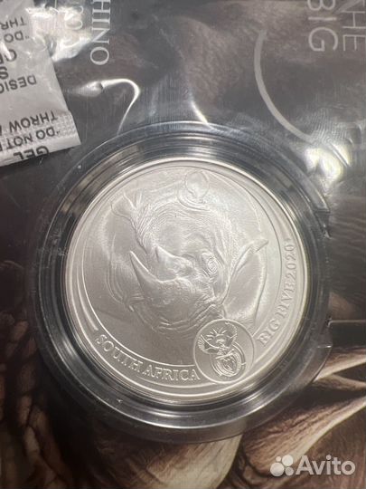 Юар 5 рэнд 2020 Носорог большая пятерка