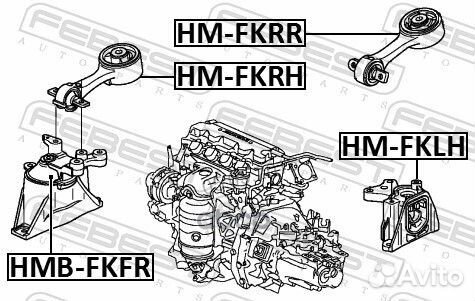 Сайлентблок опоры двигателя honda civic FK 5D