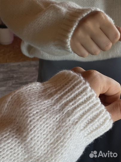 Свитер женский оверсайз вязанный теплый новый