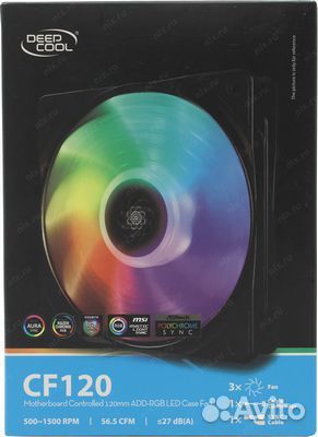 Вентилятор для корпуса DeepCool DP-FA-RGB-CF120-3 CF120 (3шт.)