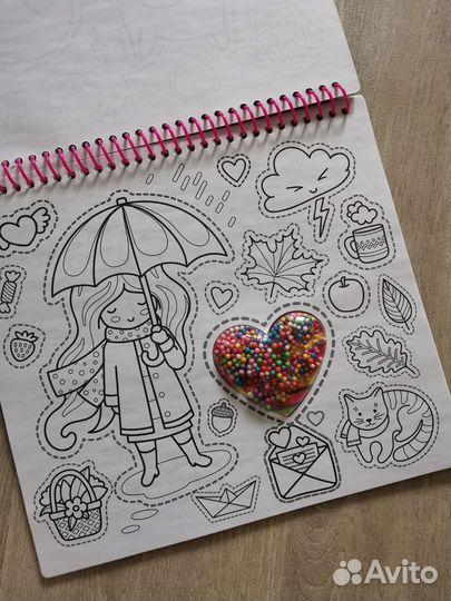 Скетчбук со стикерами