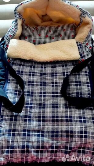 Конверт в коляску на овчине + сумка переноска