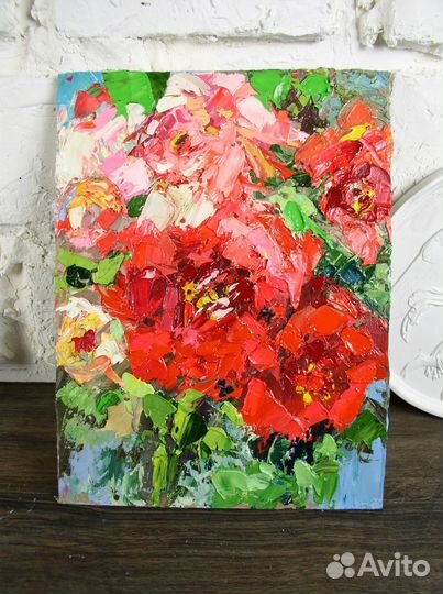 Картина Маслом Роза Авторская Живопись