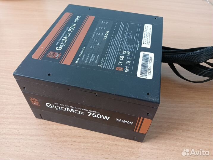 Блок питания Zalman GigaMax 750w (80+ bronze)