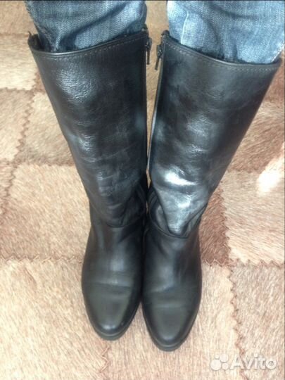 Зимние сапоги кожа р 37 - 37.5