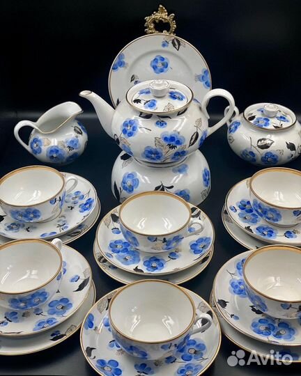 чайный сервиз ссср кобальт фарфор. дулево голубой пион. авито чайные сервизы ссср воронеж. сервизы воронеж. лфз кофейное трио бабочка.