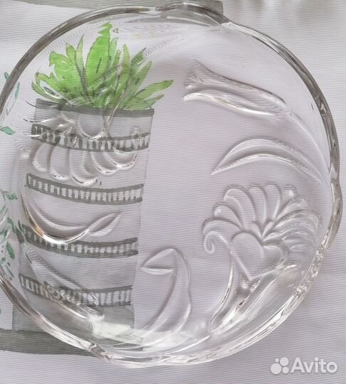 Менажница хрусталь Чехия, блюда 2 хрусталь