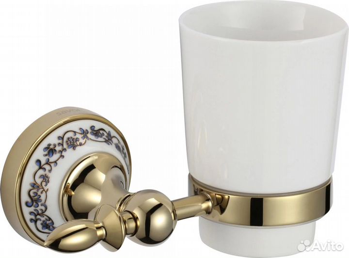 Стакан керамический с настенным держателем Savol