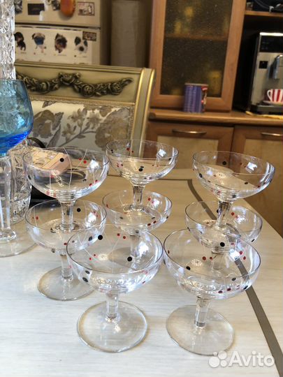 Ваза рюмки стекло СССР винтаж