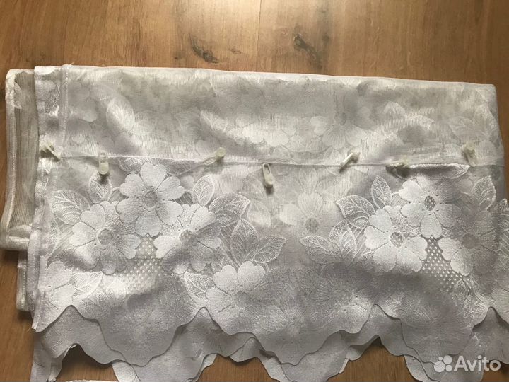 Тюль белая с узором