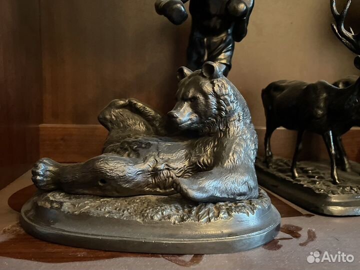 Касли.СССР.Чугун.Медведь в малиннике