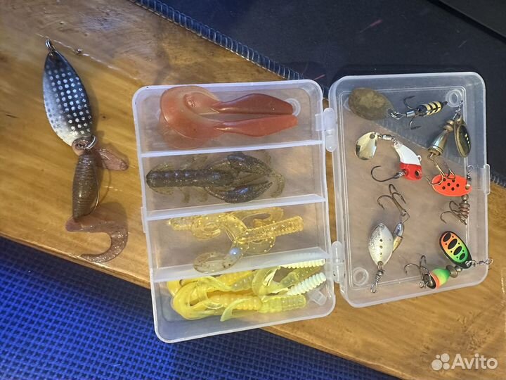 Набор воблеров, блесен, резина микроджиг