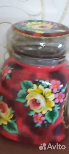 Банка для хранения ручная роспись