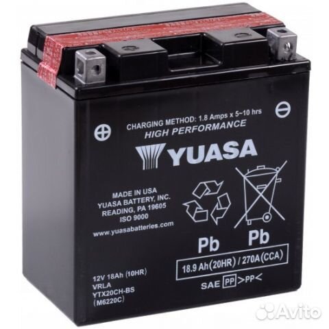 Аккумулятор Yuasa YTX20CH-BS