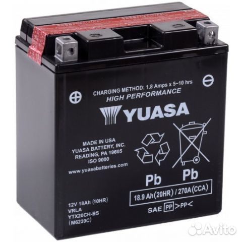 Аккумулятор Yuasa YTX20CH-BS