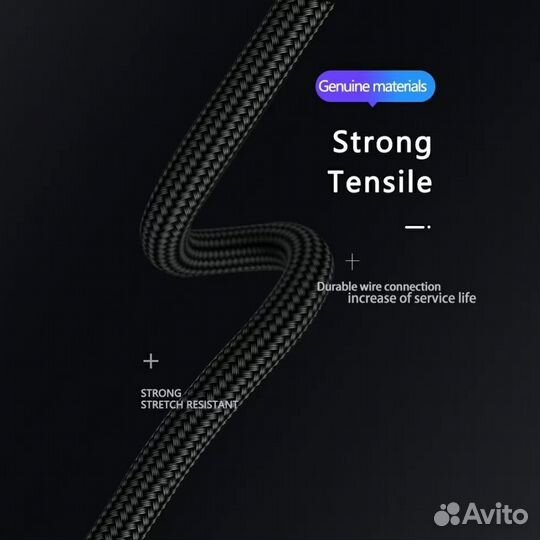 Кабель denmen D02T type-C 2.4A black