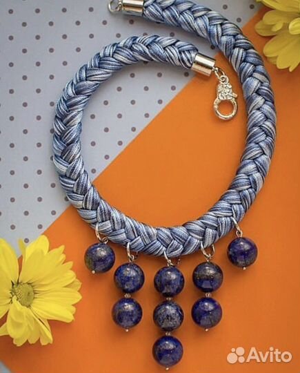 Украшение колье-коса