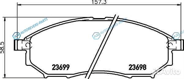 NP2059 Колодки тормозные дисковые перед