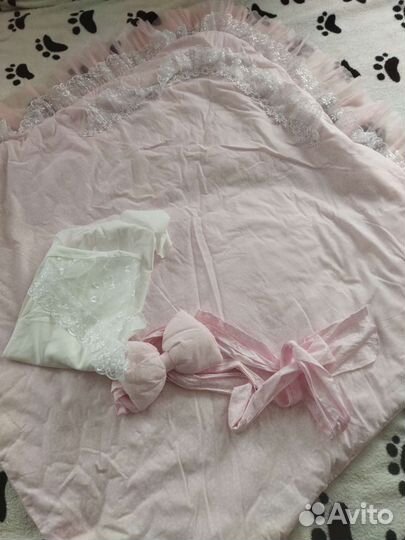 Одеяло конверт на выписку весна/осень для девочки