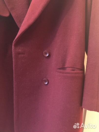 Пальто новое шерстяное вишнёвое 46-52