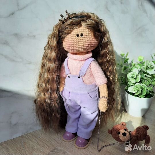 Кукла вязаная интерьерная