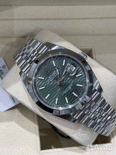 Rolex DateJust 41mm Green bamboo