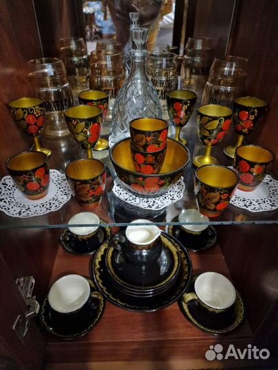 Набор рюмок хохлома СССР