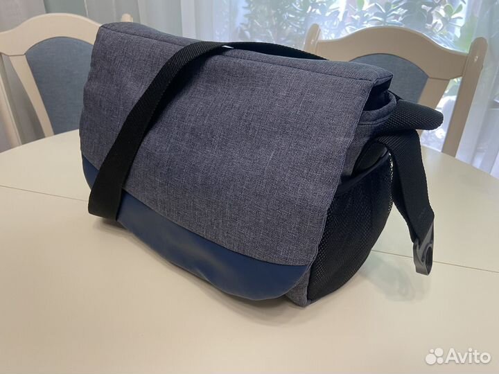 Коляска 3 в 1 Tutis Nanni Деним Синего цвета