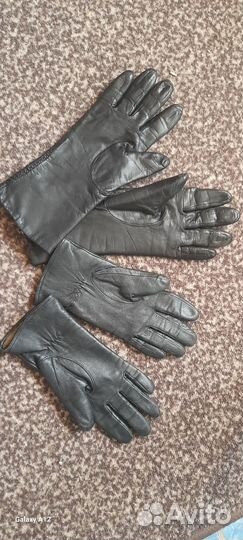 Перчатки женские кожаные размер 7