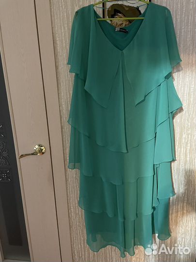 Женское шифоновое платье размер 60