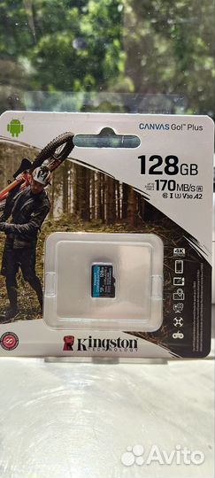 Карта памяти MicroSD Kingston 128, 170Mb/s