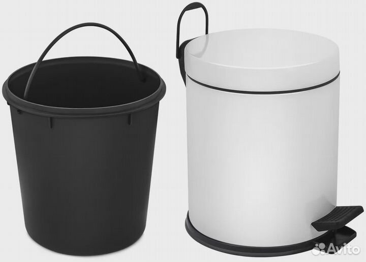 Мусорное ведро Berges Wasserhaus 122002 5 л, белое