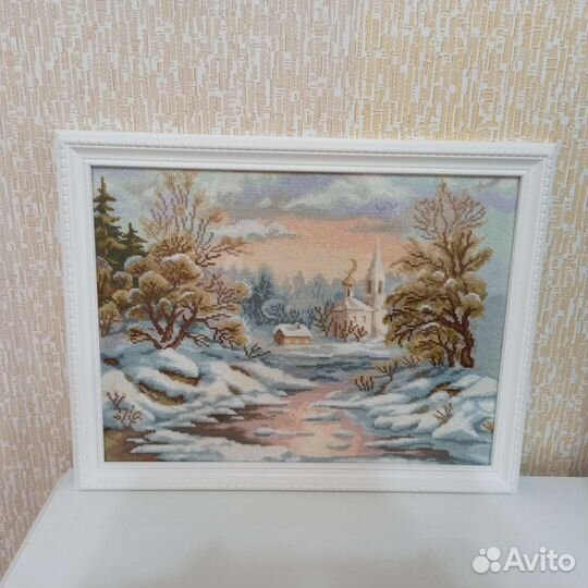 Картина вышитая крестом ручная работа