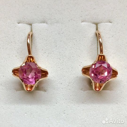 Золотые серьги 583 пробы