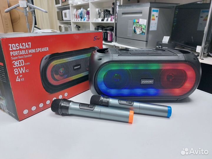 Портативная колонка с 2-мя микрофонами (Окт139)