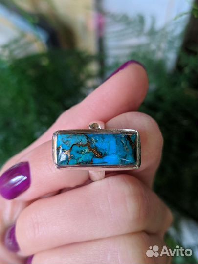 Серьги серебро с бирюзой