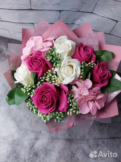 Букет из мыльных цветов