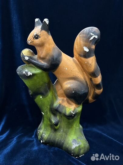 Белка статуэтка фигурка гипс СССР в реставрацию