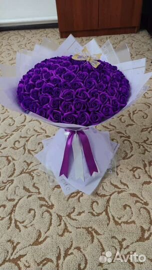 Букет роз из мыла