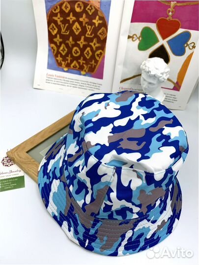 Панама голубая двухсторонняя (1008)