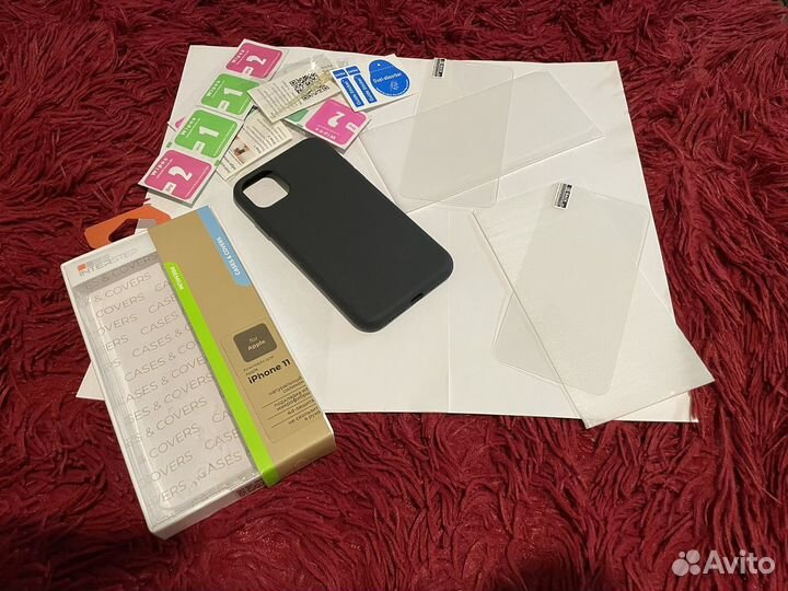 Чехол, стекло на iPhone 11