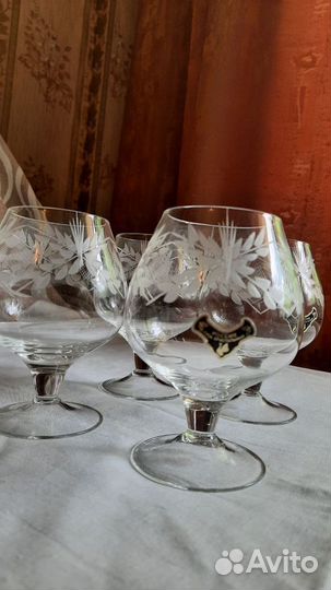 Набор хрустальных бокалов для бренди и виски
