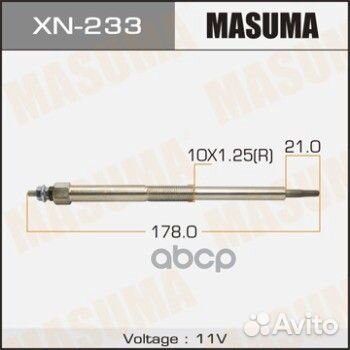 Свеча накаливания nissan xn233 Masuma