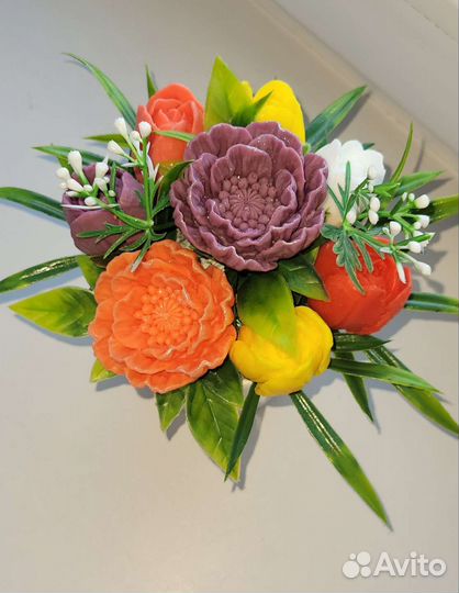 Букет цветов из мыла