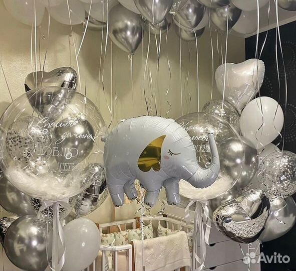 Гелевые воздушные шары на выписку с доставкой