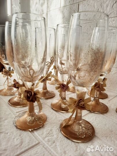 Бокалы с декором 12шт