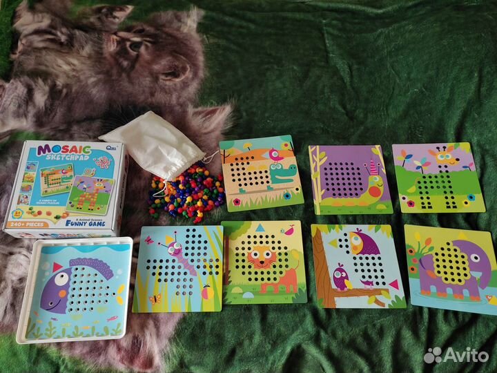 Мозаики, фетровые игрушки, книжки
