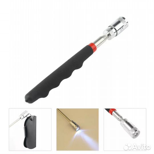 Телескопический Фонарик с Магнитом